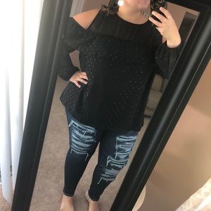 Old Navy cold shoulder blouse